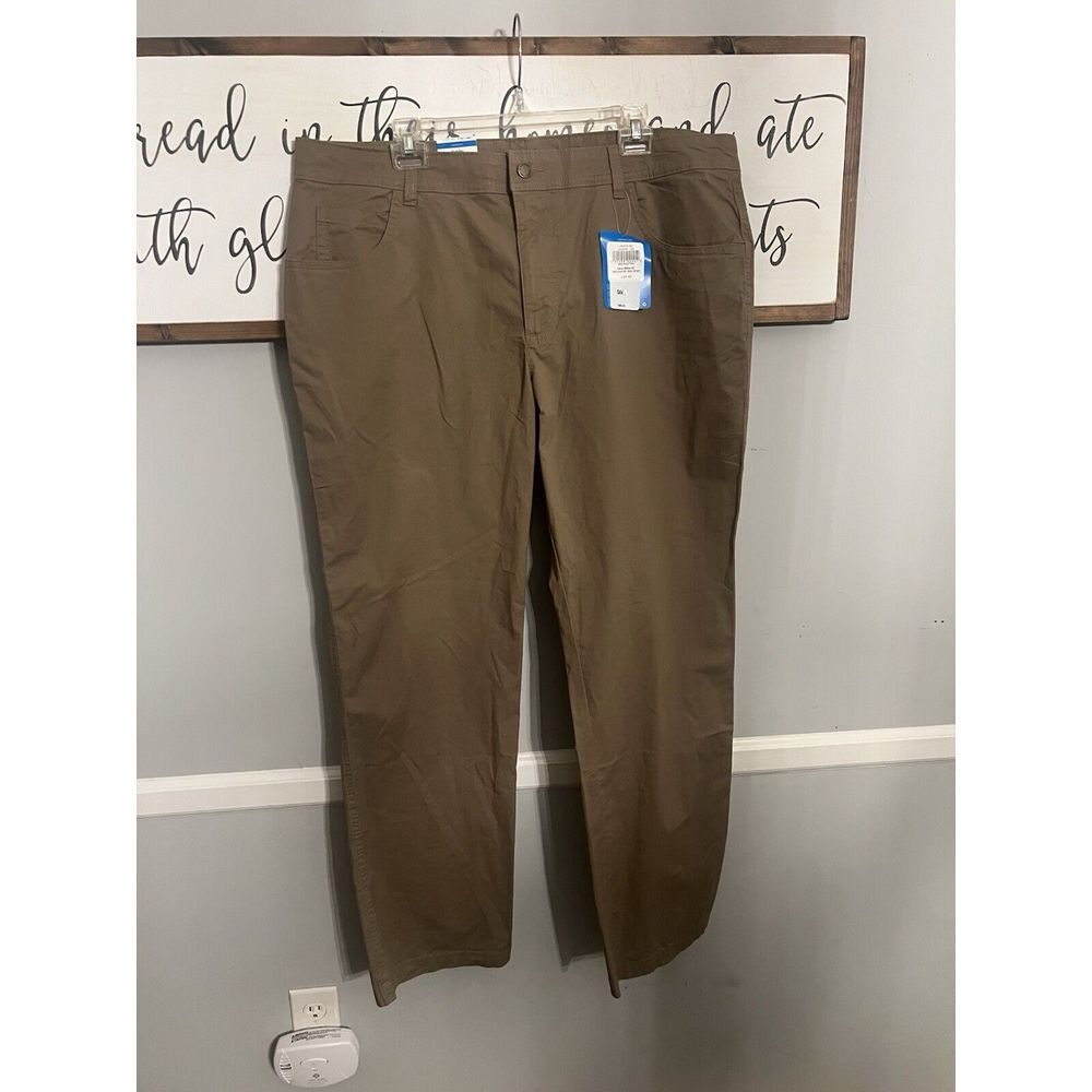 NWT COLUMBIA Men's Hommes Lightweight Rapid Liver Pants 38x32 New! Khaki - Picture 1 of 8